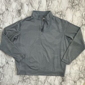 Peter Millar | women’s size large Quarter Zip gray camo camouflage pattern LNDN